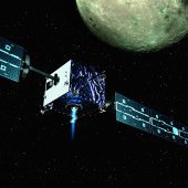Сондата Смарт-1 преди да се разбие на Луната