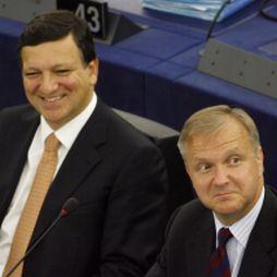 Жозе Барозу и Оли Рен