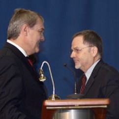 Вътрешният министър Румен Петков и Франц-Херман Брюнер, генерален директор на ОЛАФ (Европейската служба за борба с измамите)