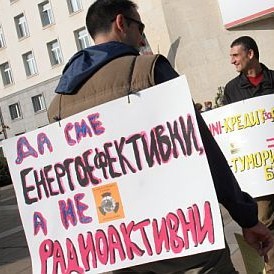 На 13 октомври в София се проведе мирен протест против строежа на АЕЦ Белене