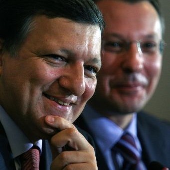 Жозе Барозу и българският премиер Сергей Станишев