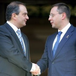 Премиерът Станишев след срещата с гръцкия си колега Костас Караманлис