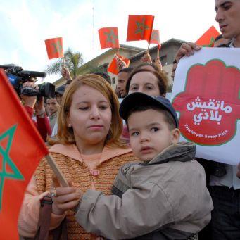 Всички срещу тероризма - протест в Мароко, където в средата на март 2007 удари африканското крило на Ал Кайда