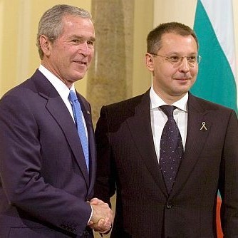 Премиерът Сергей Станишев и президентът Джордж Буш имаха официална среща в София