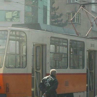 Горя трамвай в София