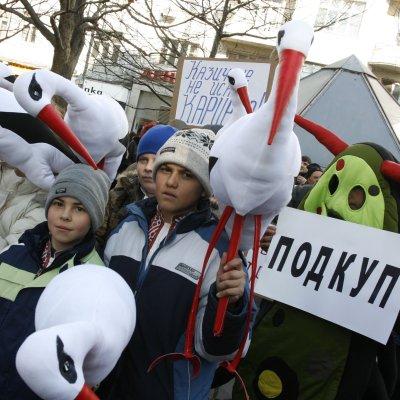 Екопротест на деца и възрастни срещу кариерата в Мрамор