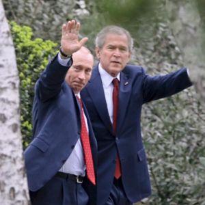 Джордж Буш и Владимир Путин в Сочи