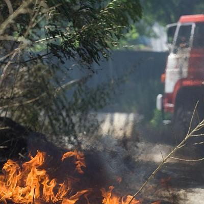 Пожар затвори пътя Русе-София