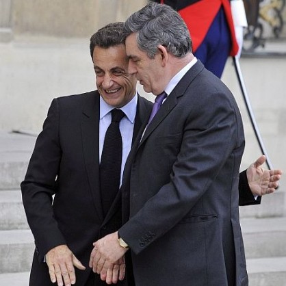 Никола Саркози и Гордън Браун