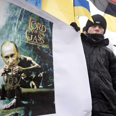 Украинци протистираха пред руското посолство в Киев