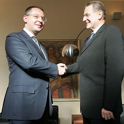 Премиерът Сергей Станишев прие председателя на МОК Жак Рох