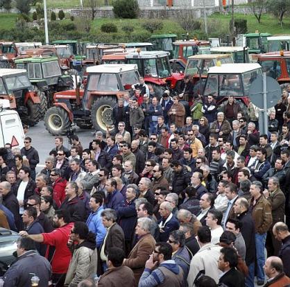 Фермерски протест в Гърция
