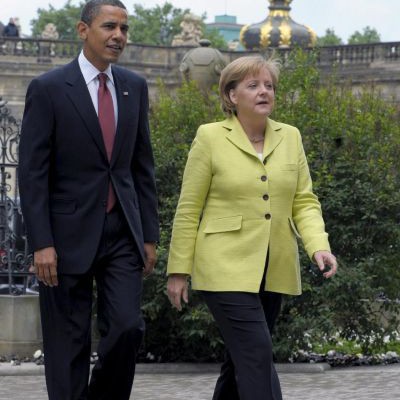 барак Обама се срещна с германската канцлерка Ангела Меркел в Дрезден