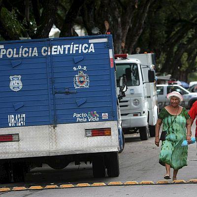 Улицата в бразилския град Ресифе, където ще се извършват аутопсиите на телата