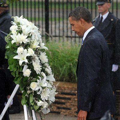 Президентът на САЩ Барак Обама присъства на церемония в памет на жертвите на 11 септември