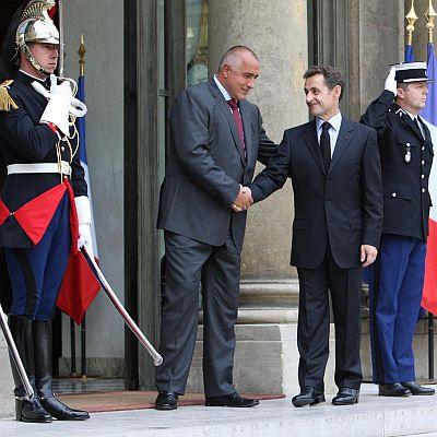 Премиерът Бойко Борисов и президентът на Франция Никола Саркози