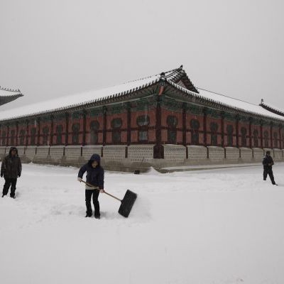 Китай, Пекин, студ, сняг
