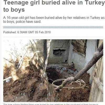 16-годишно момиче бе погребано живо в Турция