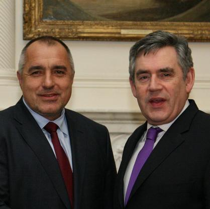 Министър-председателят Бойко Борисов и британският му колега Гордън Браун