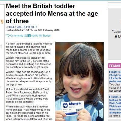 Момченце на едва 3-годишна възраст стана член на Менса