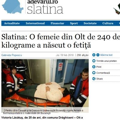 240-килограмовата румънка Виктория Лакатуш стана майка