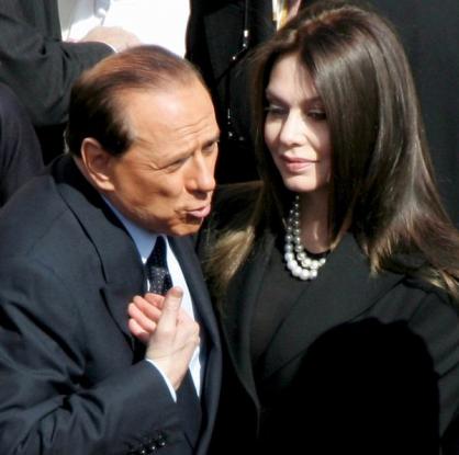 Вероника Ларио и Силвио Берлускони