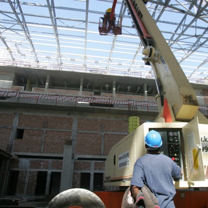 Строежът на Националната спортна зала в София