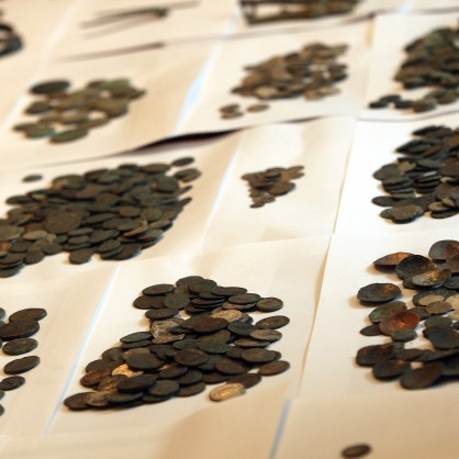 предмети и монети от късната античност и римския период, антики