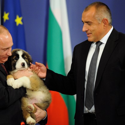 Борисов подари четириногото на Путин на официална пресконференция