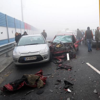 Верижна катастрофа стана тази сутрин на столичния булевард Брюксел
