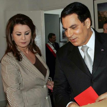 Бившият президент на Тунис и неговата съпруга - Абидин бен Али и Лейла Трабелси