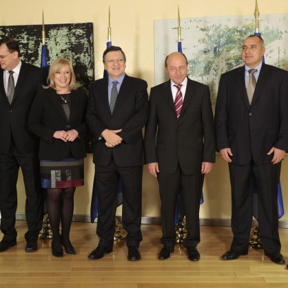 Жозе Барозу и лидерите на 6 източноевропейски страни