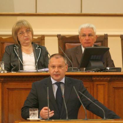 Сергей Станишев на заседание на Народното събрание