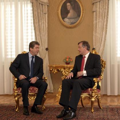 Президентът Георги Първанов пристигна на двудневно официално посещение в Словения по покана на президента Данило Тюрк