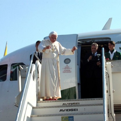 Папа Бенедикт Шестнайсети на посещение в Мадрид