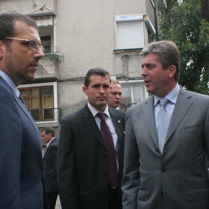 Георги Първанов и главният секретар на МВР Калин Георгиев в Катуница