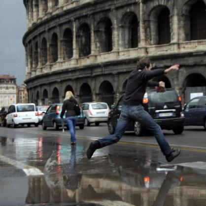 Пороен дъжд в Рим