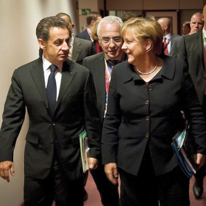 Френският президент Никола Саркози и германският канцлер Ангела Меркел