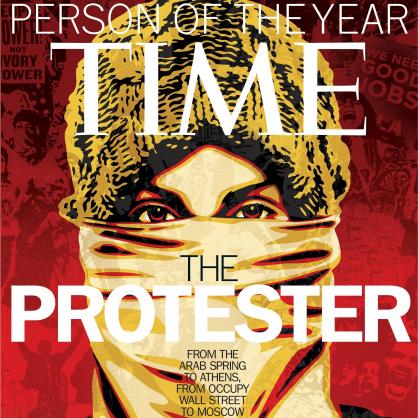 Списание Тайм обяви Протестиращият за личност на 2011 година