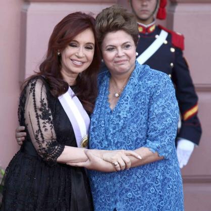 Бразилският президент - Дилма Русеф и Кристина Кирхнер