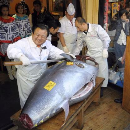 Огромна риба тон достигна рекордната цена от 56,49 милиона  йени