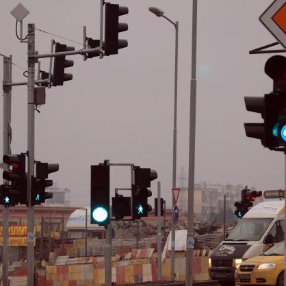 Светофари на кръстовище във Варна
