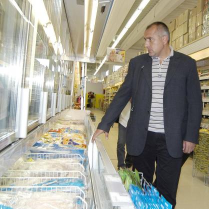 Бойко Борисов в магазин за хранителни стоки