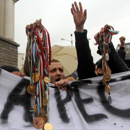 Студенти от НСА организираха протест