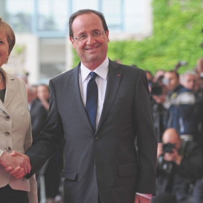 Германският канцлер Ангела Меркел и френският президент Франсоа Оланд