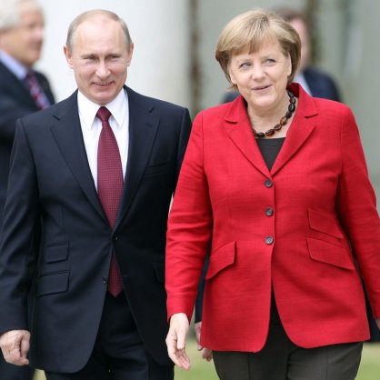Ангела Меркел и Владимир Путин разговарят в Берлин