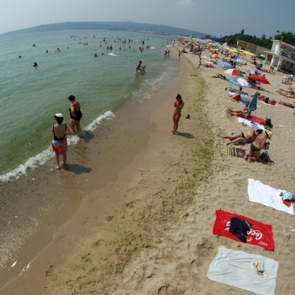 Плаж, море, Варна, туристи, жега