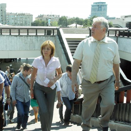 Кметът Йорданка Фандъкова провери ремонта на пешеходния подлез при НДК