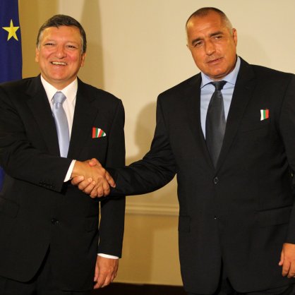Председателят на Европейската комисия Жозе Мануел Барозу и премиера Бойко Борисов