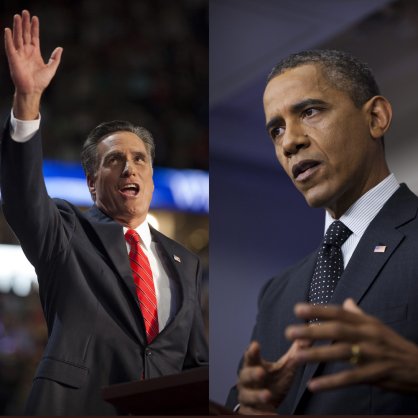 Обама и Ромни - квадрат
